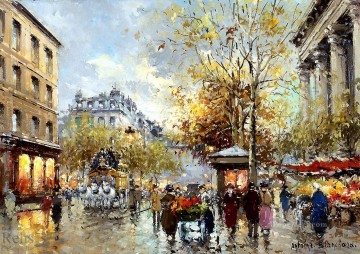 Antoine Blanchard Painting - antoine blanchard boulevard des capucines et madeleine